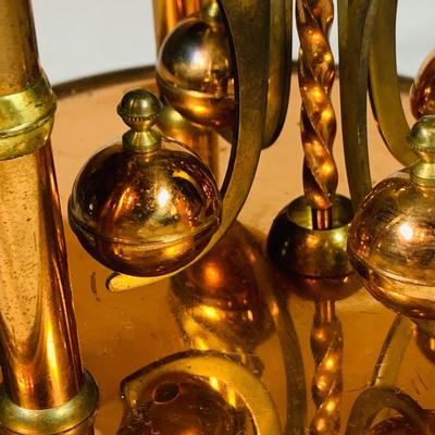 LOT 47: Vintage Kieninger & Obergell Copper Mechanical Anniversary Clock with Glass Dome