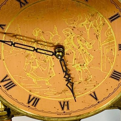 LOT 47: Vintage Kieninger & Obergell Copper Mechanical Anniversary Clock with Glass Dome