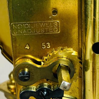 LOT48: Vintage/Antique Schalz German Made Mechanical Aniversary Clock with Glass Dome and Key