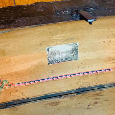 LOT 49: Vintage/Antique Camelback Steamer Trunk