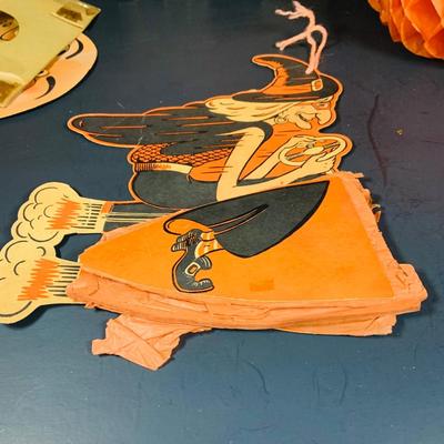 LOT 53: Vintage Collection Halloween Paper Decorations by H. E Luhrs, Beistie and More