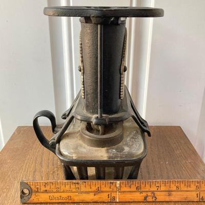 LOT 59: Antique Cast Iron Fairy Queen Stove / Lantern