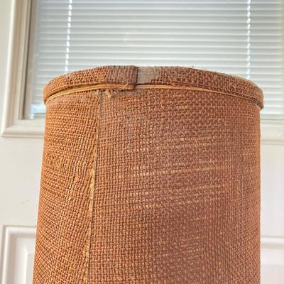 LOT 62: Vintage Wooden Ice Box Cabinet with Dietz Lantern Table Lamp