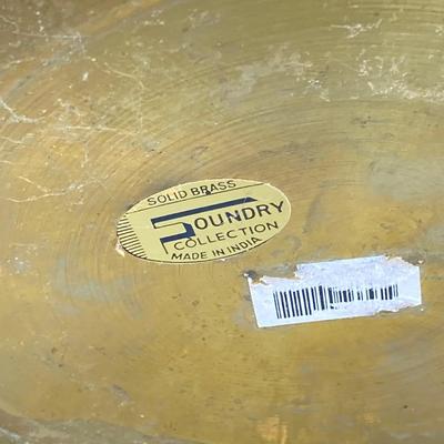 LOT 64: Brass Collection - Made in Holland Pitcher / Spittoon, Foundry Collection India Bucket and Fireplace Tools