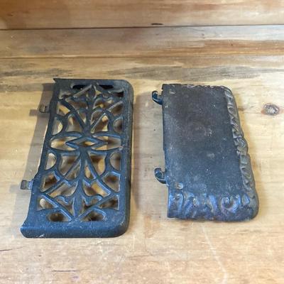 LOT 66: Vintage Miniature Crescent Cast Iron Stove with Cookware