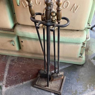 LOT 67: Vintage Fireplace Tools - Bucket, Shovels, Pokers and More