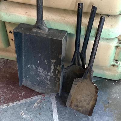 LOT 67: Vintage Fireplace Tools - Bucket, Shovels, Pokers and More