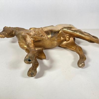 LOT 74: Pair of Decorative Brass Horses