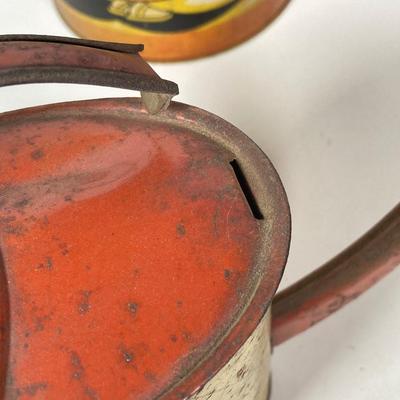 LOT 75: Vintage Children's Toys - Watering Cans, Doll (The Sun Rubber Co / Ruth E Newton), Wooden Cart, Books and More