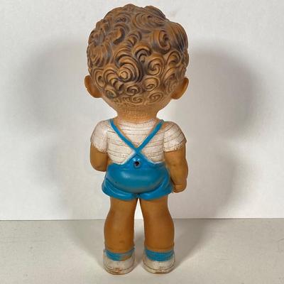 LOT 75: Vintage Children's Toys - Watering Cans, Doll (The Sun Rubber Co / Ruth E Newton), Wooden Cart, Books and More