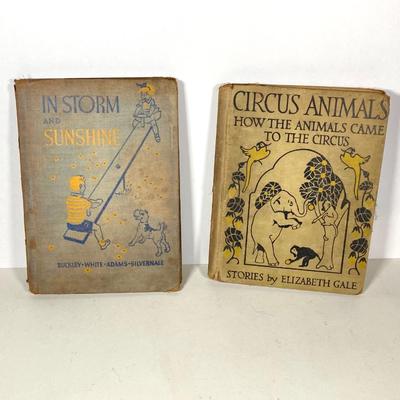 LOT 75: Vintage Children's Toys - Watering Cans, Doll (The Sun Rubber Co / Ruth E Newton), Wooden Cart, Books and More