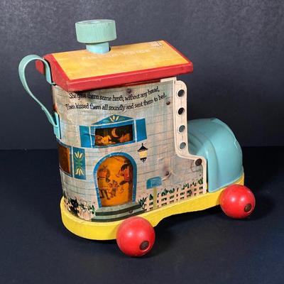 LOT 78: Vintage Fisher Price / Playschool Toys - Old Lady Shoe, Grandpa Frog and Bell Stack