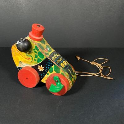 LOT 78: Vintage Fisher Price / Playschool Toys - Old Lady Shoe, Grandpa Frog and Bell Stack