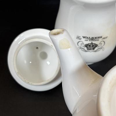 LOT 82: Tea-Time: McCormick Tea Baltimore, Md Teapot, Walkers of London Teapot & Mugs, Thomas Kinkade Mug, Norman Rockwell Mugs Set...