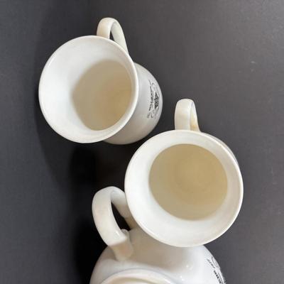 LOT 82: Tea-Time: McCormick Tea Baltimore, Md Teapot, Walkers of London Teapot & Mugs, Thomas Kinkade Mug, Norman Rockwell Mugs Set...