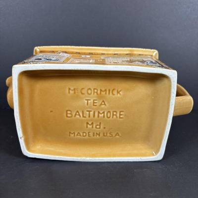 LOT 82: Tea-Time: McCormick Tea Baltimore, Md Teapot, Walkers of London Teapot & Mugs, Thomas Kinkade Mug, Norman Rockwell Mugs Set...