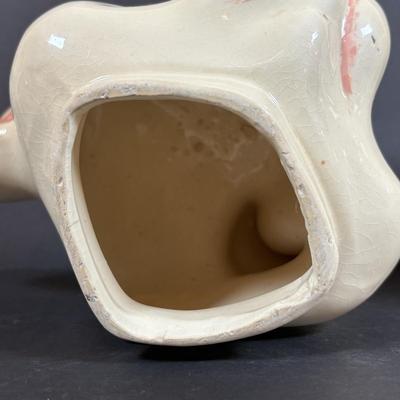 LOT 83: Vintage McCoy Rabbit Cookie Jar, Teleflora Beatrix Potter Teapot & Ceramic Rabbit Figure