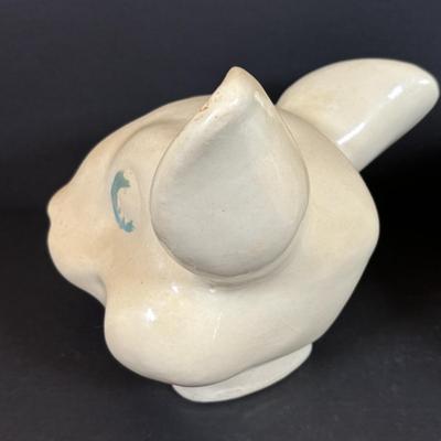 LOT 83: Vintage McCoy Rabbit Cookie Jar, Teleflora Beatrix Potter Teapot & Ceramic Rabbit Figure