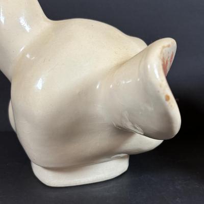 LOT 83: Vintage McCoy Rabbit Cookie Jar, Teleflora Beatrix Potter Teapot & Ceramic Rabbit Figure