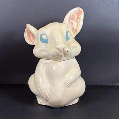 LOT 83: Vintage McCoy Rabbit Cookie Jar, Teleflora Beatrix Potter Teapot & Ceramic Rabbit Figure