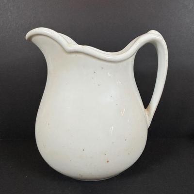 LOT 84: Vintage Wooden Recipe Box, White Iroquois China, Buffalo China, Green Creamers & Custard Cup, Chef Recipe Tin &n More