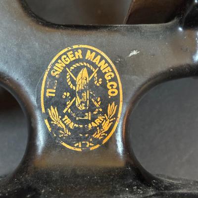 LOT 90: Antique Singer Childs Toy Sewing Machine & More