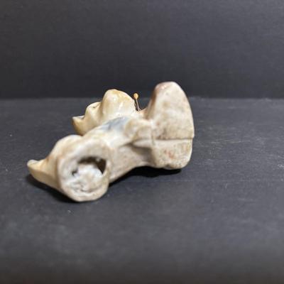 LOT 94: Made in Germany Hand Crank Toy Sewing Machine & Miniature China Dog Pin Cushion