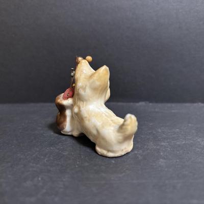 LOT 94: Made in Germany Hand Crank Toy Sewing Machine & Miniature China Dog Pin Cushion