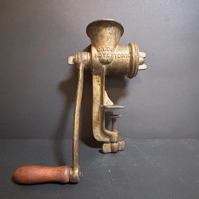 LOT 96: Kitchen Collection: Vintage Mason (2) & Atlas (1) Canning Jars w/Zinc Lids & Milk Glass Inserts, Ricer, French Fry Maker...