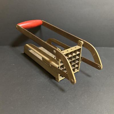 LOT 96: Kitchen Collection: Vintage Mason (2) & Atlas (1) Canning Jars w/Zinc Lids & Milk Glass Inserts, Ricer, French Fry Maker...