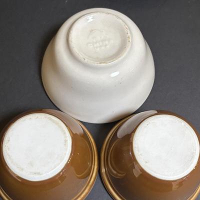 LOT 97: Vintage Red & Blue Enamel Teapots, Ball Canning Jars w/Zinc Lids & Milk Glass Inserts, White Homer Laughlin China,...