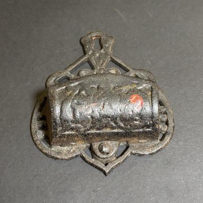 LOT 98: Vintage Canning Jars & Valley Dairy Milk Bottle, Pocket Balance Hanging Scale made in Germany, Iron Wall Match Holder &...