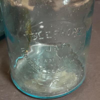 LOT 98: Vintage Canning Jars & Valley Dairy Milk Bottle, Pocket Balance Hanging Scale made in Germany, Iron Wall Match Holder &...