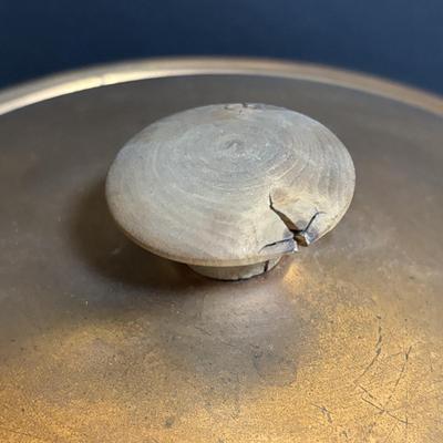 LOT 100: MCM Brass & Copper Chafing Dish/Fondue Set, Porcelier Vitreous Hand Decorated Teapot & More