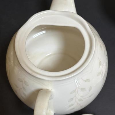 LOT 101: Lenox Collection: Butterfly Meadow Stackable Tea for One including Teapot Tea Pot, Teacup & Teabag Holder, Mickey Mouse,...