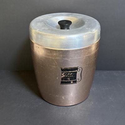 LOT 102: Vintage West Bend Nesting Aluminum Canister Set, Sifter and Kitchen Utensils/Gadgets, Wooden Wall Box & More