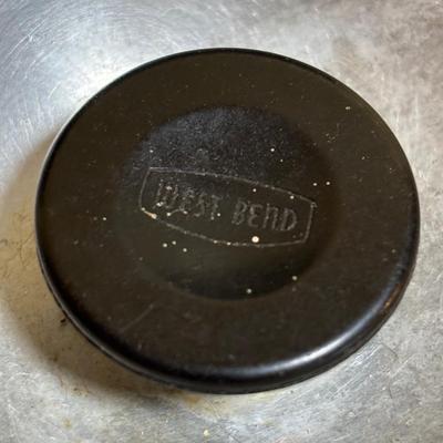 LOT 102: Vintage West Bend Nesting Aluminum Canister Set, Sifter and Kitchen Utensils/Gadgets, Wooden Wall Box & More