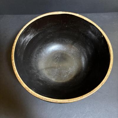 LOT 105: Vintage Brown Glazed Stoneware Mixing Bowls