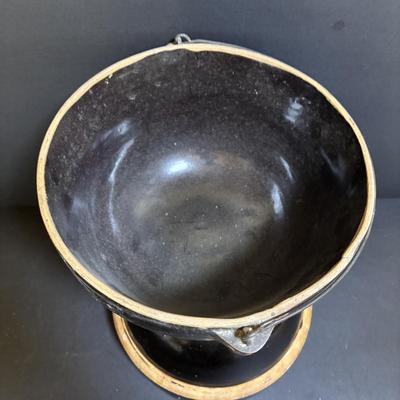 LOT 105: Vintage Brown Glazed Stoneware Mixing Bowls