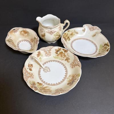 LOT 106: Antique Porcelain OHME Hermann Old Ivory Silesia Germany China, Octagonal Teapot by Gibbons of England, Electric Teapot, Bavaria...