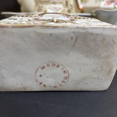 LOT 106: Antique Porcelain OHME Hermann Old Ivory Silesia Germany China, Octagonal Teapot by Gibbons of England, Electric Teapot, Bavaria...