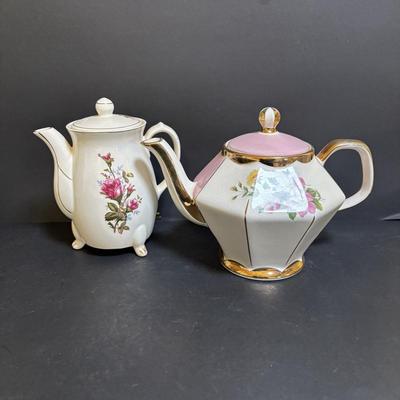 LOT 106: Antique Porcelain OHME Hermann Old Ivory Silesia Germany China, Octagonal Teapot by Gibbons of England, Electric Teapot, Bavaria...