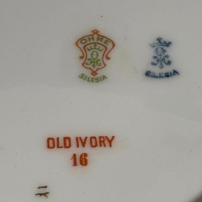 LOT 106: Antique Porcelain OHME Hermann Old Ivory Silesia Germany China, Octagonal Teapot by Gibbons of England, Electric Teapot, Bavaria...