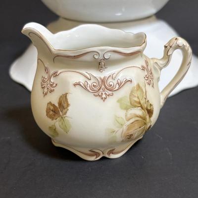 LOT 106: Antique Porcelain OHME Hermann Old Ivory Silesia Germany China, Octagonal Teapot by Gibbons of England, Electric Teapot, Bavaria...