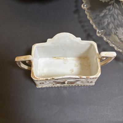 LOT 106: Antique Porcelain OHME Hermann Old Ivory Silesia Germany China, Octagonal Teapot by Gibbons of England, Electric Teapot, Bavaria...