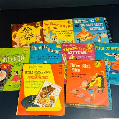 LOT 110: For the Vintage Child in All of Us - a Collection Whitman Paperback Childrens Books, Golden Records 45's Toys in Original...