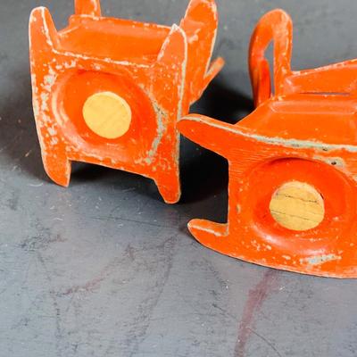 LOT 112: Collection of Cast Iron Amish Figurines and Salt and Pepper Shakers, and Vintage Pencil Sharpeners