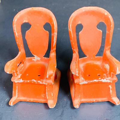 LOT 112: Collection of Cast Iron Amish Figurines and Salt and Pepper Shakers, and Vintage Pencil Sharpeners