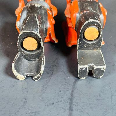 LOT 112: Collection of Cast Iron Amish Figurines and Salt and Pepper Shakers, and Vintage Pencil Sharpeners