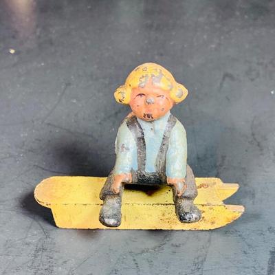 LOT 112: Collection of Cast Iron Amish Figurines and Salt and Pepper Shakers, and Vintage Pencil Sharpeners